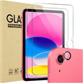 ProCase 2 Pcs Screen Protector for iPad A16 10th with Camera Lens Protector | Tempered Glass for 11" iPad 2025 11th & 10.9 10th Generation -Glitter Pink by ProCase
