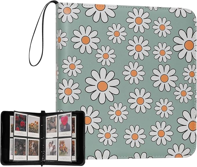 Large Polaroid Photo Album Binder, 240 Pockets. Daisy | Fits Polaroid i-Type, 600, SX-70 and Instax Wide 3.5x4.25 films. Acid-free pages protect photos for long-term storage. by GoldbarleyDesign