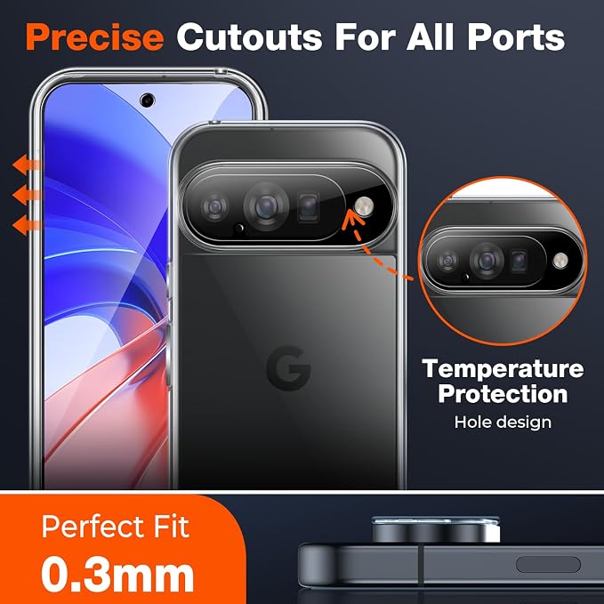 LK 2 Pack for Google Pixel 10 Screen Protector+2 Pack Camera Lens Protector | [New Version] Fingerprint Unlock HD 9H Tempered Glass Cell Phone Laptop Screen for Pixel 10, Anti-Scratch, Bubble Free - Image 7