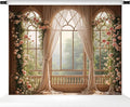 Kate Flower Wall Backdrops for Photography Arch Photo Background Window Curtain Wedding Photo Prop, 10x8ft by KateBackdropforPhotography