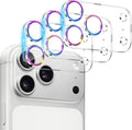 Dengduoduo 3 Pack Camera Lens Protector for iPhone 17 Pro Max, Tempered Glass, Ultra HD, 9H Hardness, Anti-Scratch, Case Friendly,[No Affect on Night Shots], Colorful by Dengduoduo