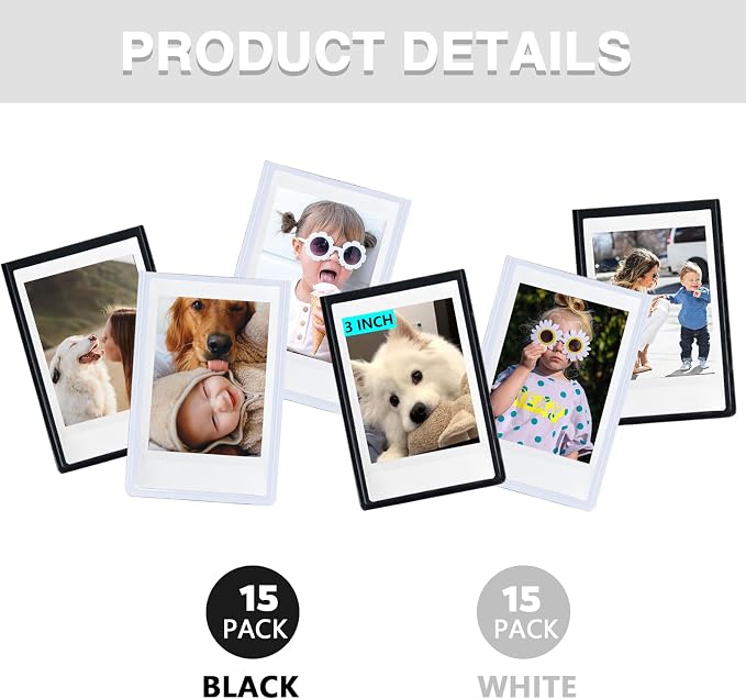 Mini Magnetic Picture Frame for Fujifilm Instax Mini Instant Camera | Fits Mini 13/12/11/41/SE/EVO Camera 2.15"x3.4" Films, Mini Magnet Picture Frames for Fridge, Home, School, Colorful, 30 Pack - Image 6