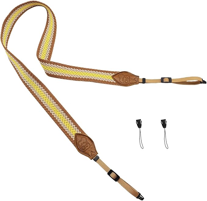 Camera Straps for Photographers, 1.5" Leather Camera Neck Strap, Quick Release Shoulder Camera Strap for All Cameras - Image 2