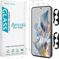 2 Pack Screen Protector for Samsung Galaxy S24 Plus Tempered Glass | with 2 Pack Camera Lens Protector, Anti Scratch, Bubble Free by Bencuku