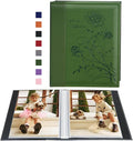 Artmag Photo Album 5x7 Clear Pages Pockets Leather Cover Slip Slide in Photo Album Book Holds 50 Vertical 5x7 Photos Picture Book for Wedding Family (Dark Green) by Artmag