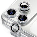 Misea Compatible for iPhone 17 Pro/iPhone 17 Pro Max Camera Lens Protector | 9H Tempered Glass Ultra HD Bling Camera Screen Protector Cover Metal Individual Ring Decoration Accessories, Silver Diamond by Misea