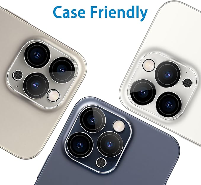 【3 Pack】Dengduoduo Tempered Glass Camera Lens Protector for iPhone 15 Pro 6.1" & iPhone 15 Pro Max 6.7", Ultra HD, 9H Hardness, Anti-Scratch, Case Friendly, Easy to Install [No Affect on Night Shots] - Image 6