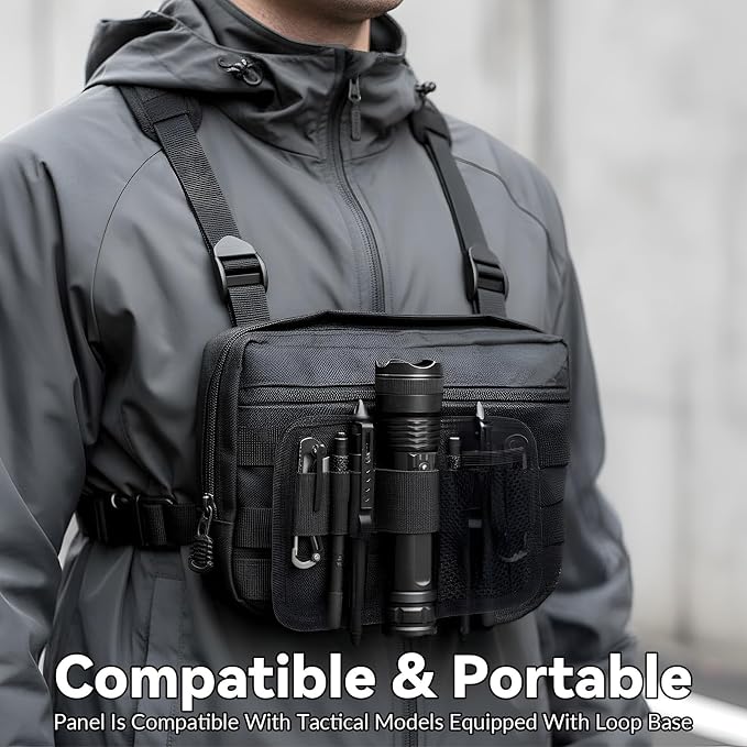 Bag Insert Panel Organizer Hook and Loop Modular Backpack Organizers Utility Admin Pouch with Hook Fasteners Modular Pack Insert Organizer for Travel Packs Messenger Bag - Image 5