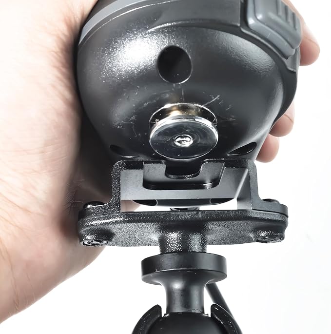 Universal Radio/CB Mic Bracket, Walkie-talkies Back Clip Mount with 25mm 1" Ball Adapter Compatible with RAM Mounts B Size Double Socket Arm - Image 3