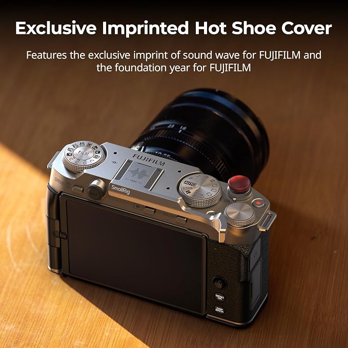 SmallRig Thumb Grip with Hot Shoe Cover for FUJIFILM X-M5 (Silver) - 4877 | Built-in Silicone Pads,Textured Surface for Enhanced Grip (Silver)-4877 - Image 2