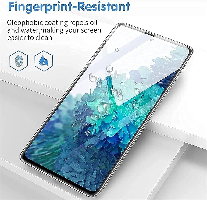 Galaxy S20 FE Screen Protector and Camera Protector, [3 Screen Protectors+3 Camera Protectors][Support Fingerprint] Tempered Glass Screen Protector for Samsung Galaxy S20 FE 5G/4G - Image 7
