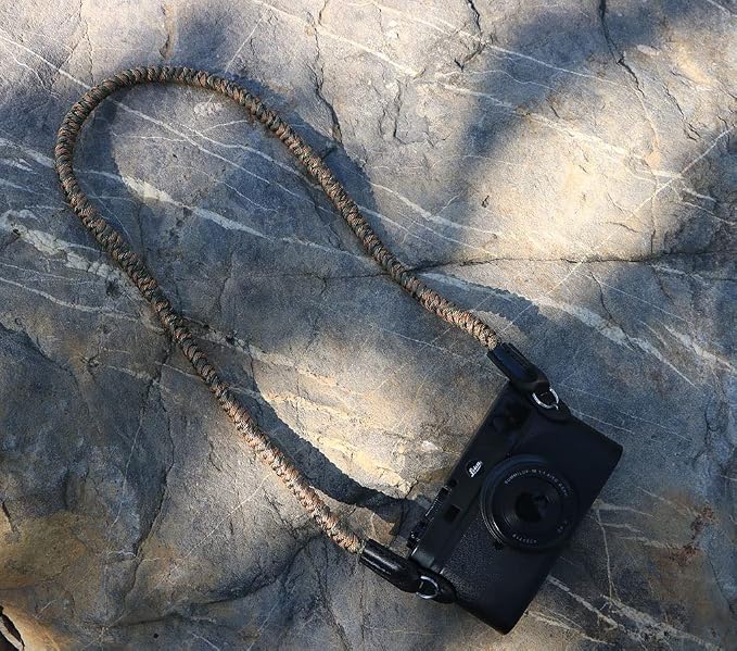 Paracord Woven Camera Neck Shoulder Strap Belt Hand Compatible with Canon Nikon Sony Olympus Pentax Fujifilm Panasonic SLR DSLR Digital Mirrorless Cameras 36inch Camouflage - Image 2