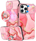 Buleens for iPhone 15 Pro Max Case 6.7 Inch - with Ring Stand & Camera Cover Aesthetic Cute Designed Women Girls Girly Kawaii Unique Pretty Phone Case for iPhone 15 Pro Max Compatible with Magsafe by Buleens