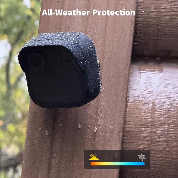Tonton 2 Pack Silicone Case Cover for All-New Blink Outdoor 4 (4th Gen) / Blink Outdoor 2K+, Weatherproof and UV-Resistant Protective Silicone Skin for Blink Outdoor 4 Smart Security Camera, Black - Image 8