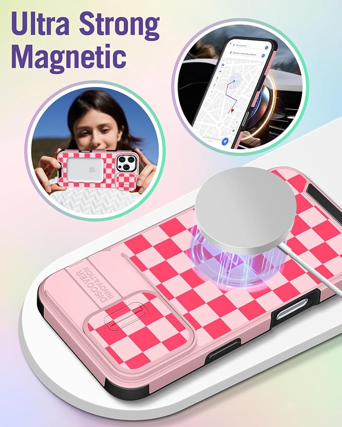 Buleens for iPhone 16 Pro Max Case 6.9 Inch - with Ring Stand & Camera Cover Aesthetic Cute Designed for Women Girls Pretty Unique Kawaii Girly Phone Case for iPhone 16 Pro Max Compatible with Magsafe - Image 4
