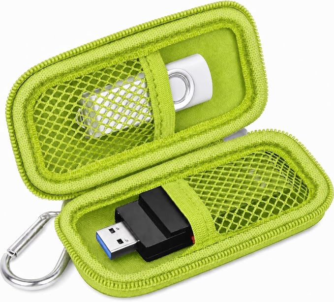 USB Flash Drive Case for SanDisk for Samsung, for SD/SDXC/SDHC Memory Cards | for Buffalo External 1.0TB Portable SSD, Mini Electronic Accessories Organizer, Office/Travel Use, Thumb Drive Bag Only by Casmilee