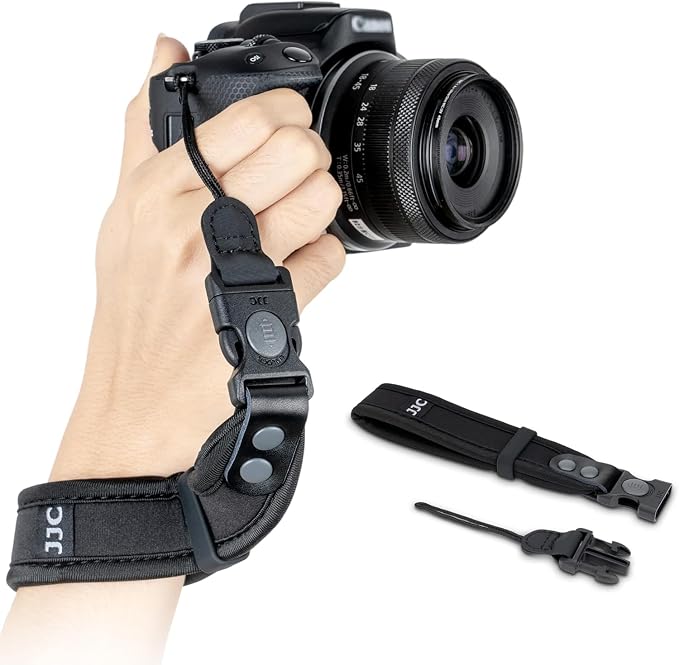 Upgraded Quick Release Soft Neoprene Camera Hand Wrist Grip Strap with Thinner Lanyard for Canon R50 R50 V R100 R7 R6V R6 V R10 M50 Mark II Lumix ZS99 S5IIX S5II S1RII S9 Fuji GFX 100 II Coolpix P950 by Kiorafoto