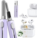 Inesore for AirPod Cleaning Kit, for Phone Earbuds Electronics (Purple) | Metal Tip, High-Density Soft Brush, Flocked Sponge Tip, 3 in 1 Design, Compact & Lightweight, Easy Operation, Easy to Carry by Inesore