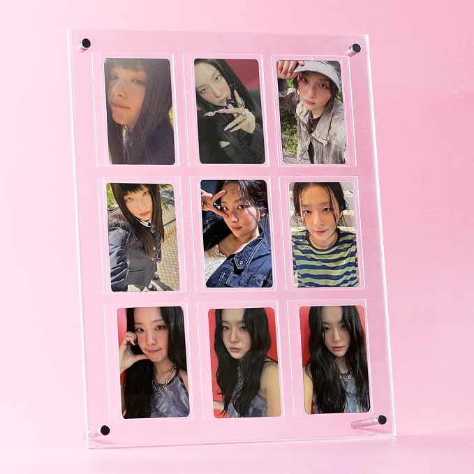 Standing Card Holder, 66 x 91 mm, Ultra Clear Acrylic Display | 9 Cards Capacity, Includes Screws, For Kpop Photocard Sports Baseball Basketball, Display Cases Protectors - Image 7