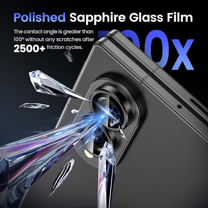 Tensea Camera Lens Protector Compatible for Samsung Galaxy Z Fold 8 | 9H Tempered Glass Camera Cover Screen Protector Metal Individual Ring 【Case Friendly】【Installation Tray】【Military Protection】 - Image 6