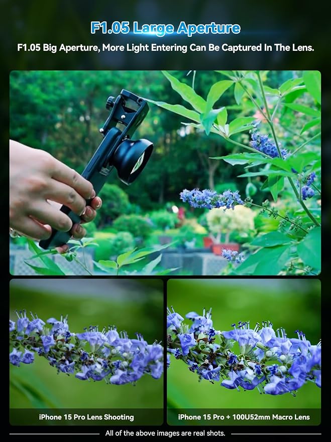 APEXEL 100Ultra Macro Lens with CPL Starlight - Enhanced Version Smartphone Lens for iPhone, Samsung, Pixel | Pro Macro Photography of Flowers, Iinsects, Jewelry, Food Details and Other Small Objects - Image 4