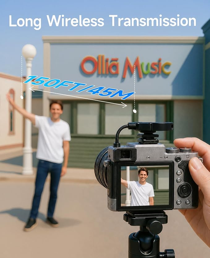 Wireless Lavalier Microphone for iPhone: 80H with Charging Case | Microphone for iPhone & Android -30dB Noise Reduction - Plug & Play - Mini Mic for Vlogging TikTok YouTube - Image 5
