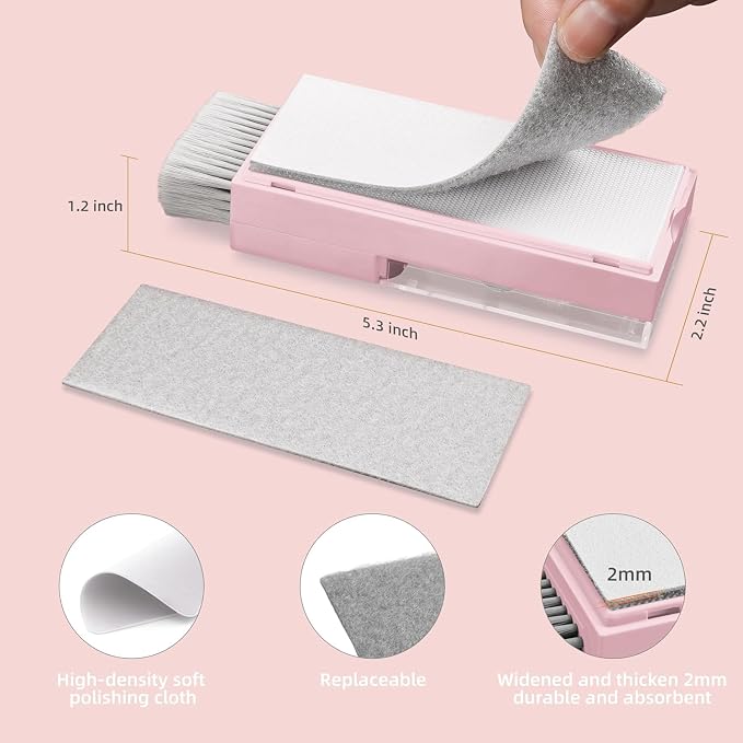 Keyboard Cleaning Kit, All-in-One Laptop & Computer Screen Cleaner, Pink | Multi-function Electronic Cleaner, Soft Bristle Brush, Computer Screen-safe Spray, Compact, for MacBook, iPad, iPhone, earbud - Image 6