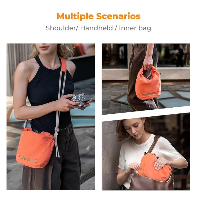 K&F CONCEPT Camera Sling Bag Small | Compact Camera Bag,Cute Soft Camera Pouch, Handbag, Urban Street Photography, BS05 - Image 3