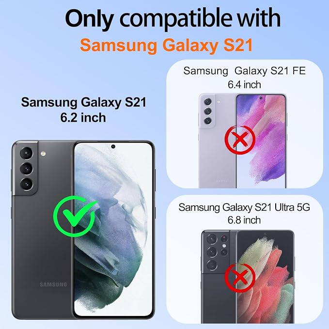 Gritup for Galaxy S21 Phone Case Military-Grade Shockproof with Kickstand | with 2 PCS Screen Protector, Slide Camera Cover, Heavy Duty Outdoor Protection Funda para Galaxy S 21 Cover-White+Black - Image 2