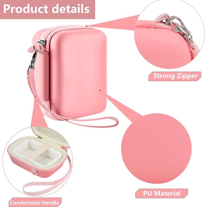 Leayjeen Hard EVA Case for KODAK EKTAR H35 H35N Film Camera - Pink | Compatible with KODAK Ultra F9/M35/M38/RETO/Paper Shoot 35mm Camera, EVA Hard Shell, Fits Film Rolls (Case Only) - Image 4