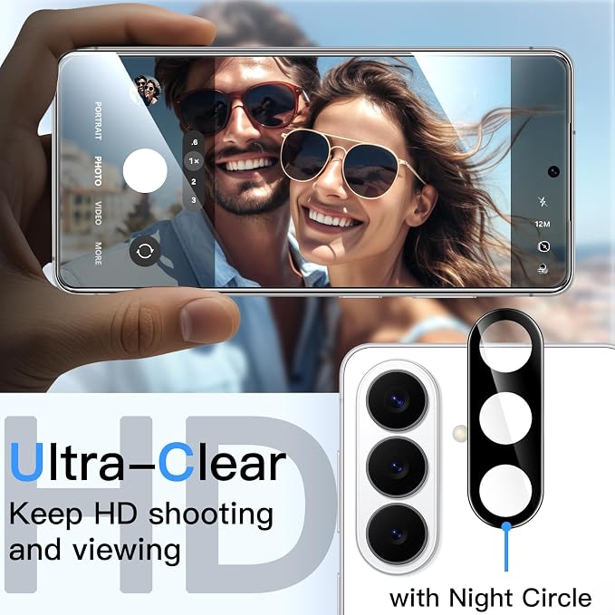 JETech Privacy Screen Protector for Samsung Galaxy S26, 2+2 Pack | Anti-Spy Tempered Glass, with Camera Lens Protector, Easy Installation Tool, Fingerprint ID Compatible - Image 7