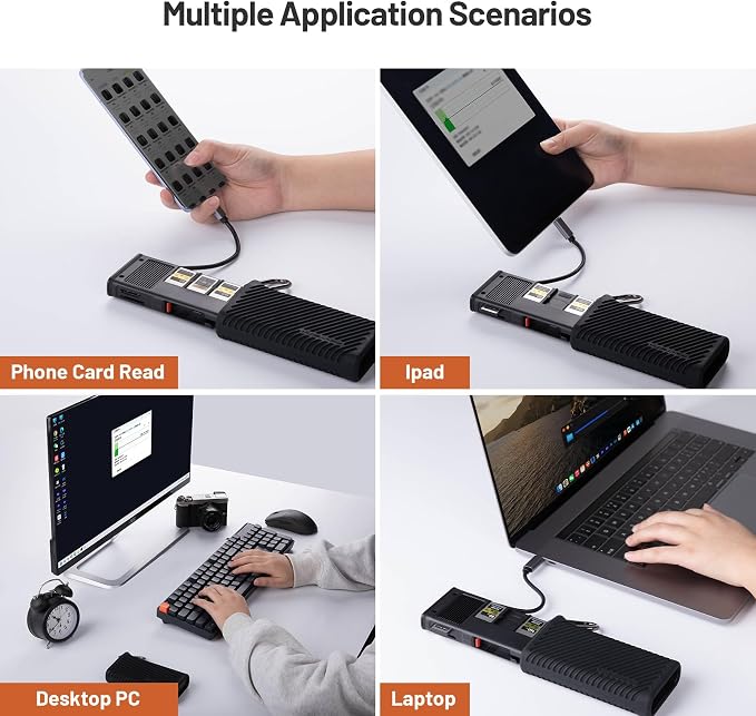 PGYTECH CFexpress Type B Card Reader & Holder USB 3.2 (CFexpress-B, Green) | CreateMate High-Speed 10Gbps Gen 2 CFexpress Type B/SD/Micro SD Card Reader & Aluminum Case for Photographer, Plug & Play - Image 6