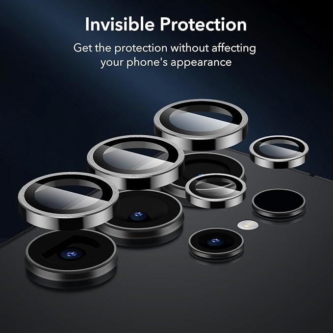 ESR for Samsung Galaxy S24 Ultra Camera Lens Protector, 1 Pack, Black | Individual Camera Cover, 9H Tempered Glass, Original Camera Clarity, Scratch-Resistant, Case Friendly - Image 7