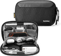tomtoc Travel Cable Organizer Pouch, Electronics Accessories Organizer Portable Waterproof Double Accessories Carry Case for Cord, Charger, Cables, USB Drive, Black by tomtoc