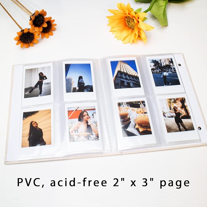 Mini Photo Album for Fujifilm Instax Mini Polaroid Snap, Linen Picture Book 2x3, Each Small Album Holds 208 Photos - Image 3