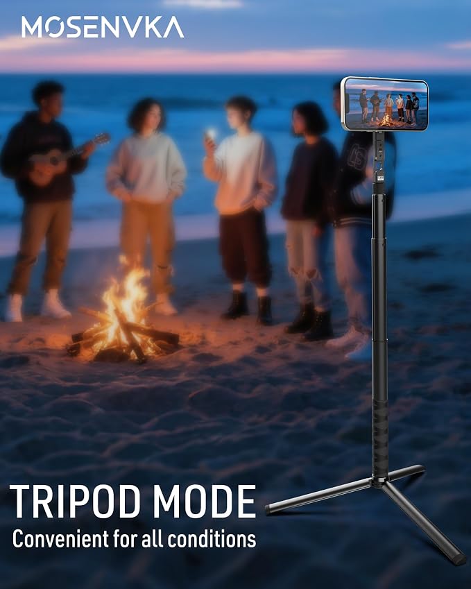 MOSENVKA Magnetic Golf Tripod & Monopod Phone Holder Swing Recording | Adjustable Golf Selfie Stick Tripod Ground Mount to Record Golf Swing Training Aid Compatible with iPhone Android - Image 5