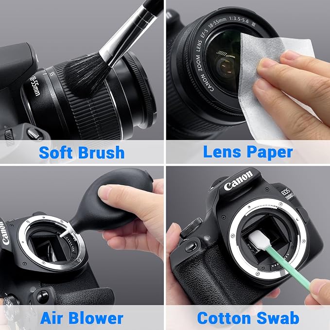 Aispour Camera Lens Cleaning Kit, 10-in-1 Camera Cleaning Kit | Camera Lens Cleaner and Camera Accessories, Includes Lens Cleaning Kit/Lens Cleaner/Lens Cleaning Pen/Soft Brush - Image 4