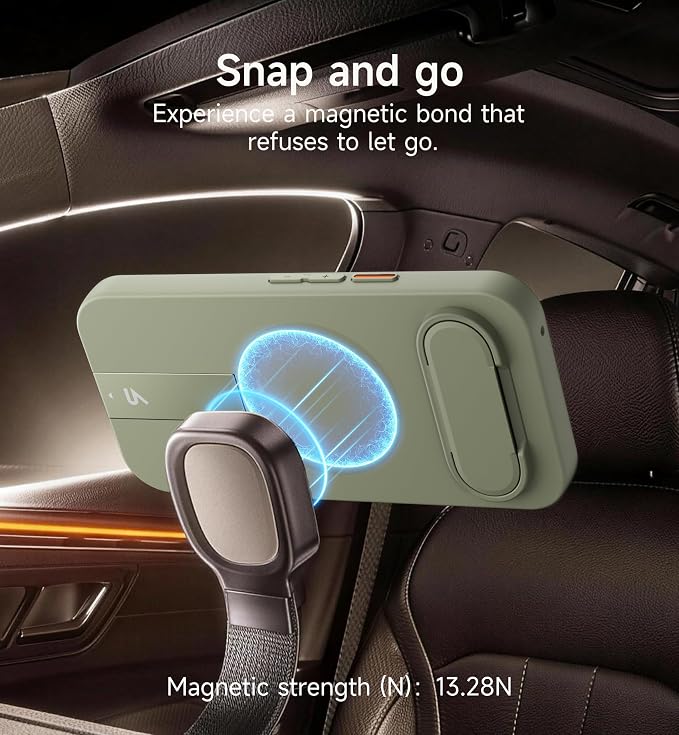 SURITCH for Google Pixel 10a Phone Case, Compatible with MagSafe, Protective Cover with Camera Cover & Adjustable Metal Kickstand for Pixel 10a 2026 -Sage Green - Image 5