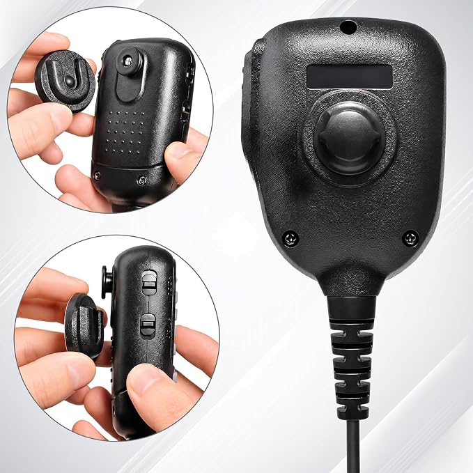 2Pcs CB Radio Mic Hanger Universal Ham CB Radio Mic Holder Adhesive Microphone Hanger Mic-Mount Holder Hang Up Clip for Mobile Radios Speaker, Adhesive Back, Black - Image 3