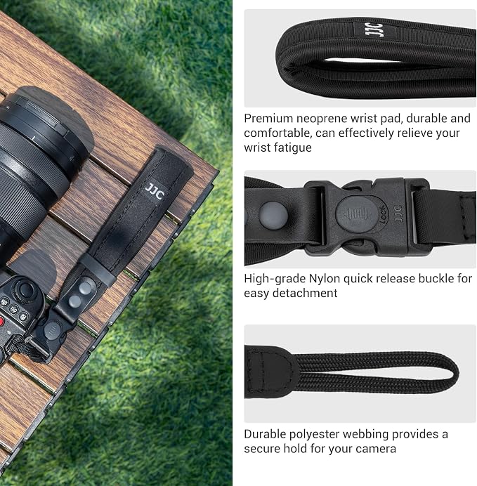 JJC Updated Soft Camera Hand Strap Wrist Strap for Canon EOS R RP R5 R6 R10 | for R6 Mark II III M6 M50 Mark II M200 Sony A7V A7IV A7III A7II A7R VI V A7RIV III A7S III & More Mirrorless DSLR Cameras - Image 5