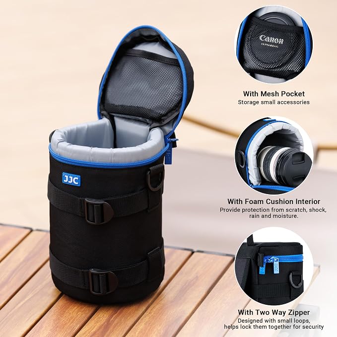 Camera Lens Case for Canon EF 70-200mm f4L IS & EF 28-300mm Below 4.3x7.4" | Camera Lens Carrying Bag for Canon EF 70-300mm f4-5.6L IS USM, for Nikon AF-S 70-200mm f4G ED VR & More Lenses - Image 3
