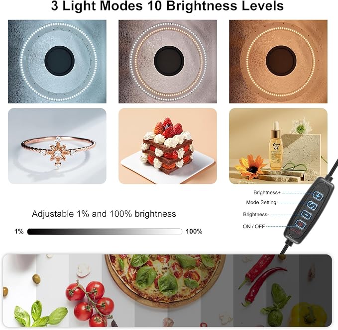 PULUZ Light Box Photography, 20x20 inch Portable Photo Studio Light Box, Professional Dimmable Quick Charge USB-C Photo Booth with 200 LED Lights & 12 Color Backdrops Photo Box for Product Photography - Image 2