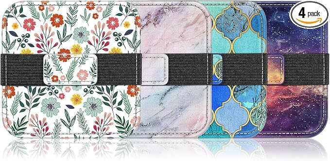 Fintie Screen Cleaning Pad, [4 Pack] Soft Cloth Car Phone Screen Cleaner | Microfiber Wipe Cleaning with Elastic Strap for iPad, iPhone, MacBook, Tablets, Laptop, Monitor (Galaxy) by Fintie