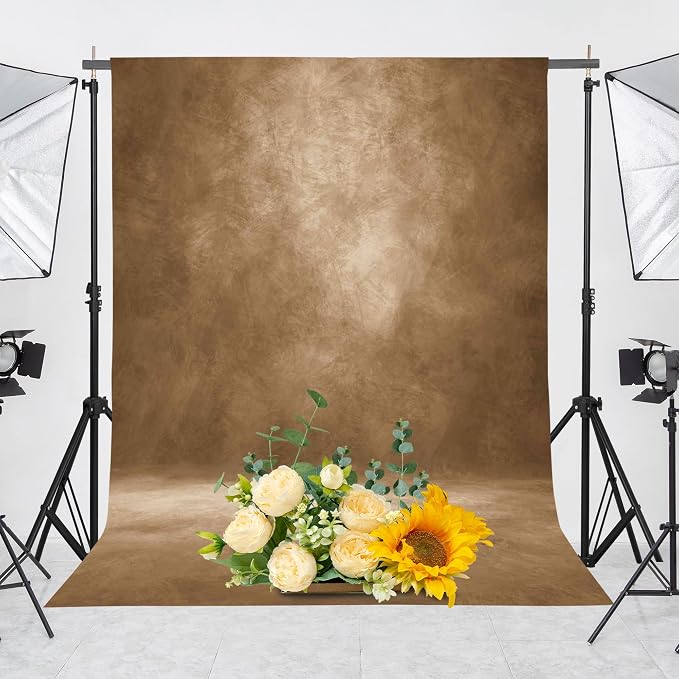 Abstract Photography Backdrop for Photoshoot 8x10ft, Dark Brown,No Stand | Professional,Polyester Fabric,Roller Pocket on Top,Vintage Portrait Photo Props Booth Background,Photoshoot Studio - Image 3