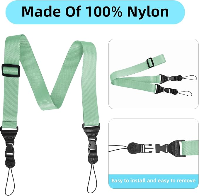 Adjustable Shoulder Strap, iPad Strap Nylon Neck Lanyard | for iPad/Samsung Tablet Case,Camera Binocular Crossbody Laptop Luggage Bag - Image 4