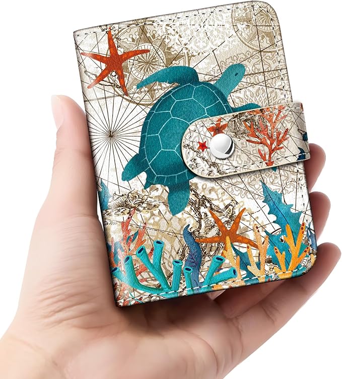 Sea Turtle Small Photos Album for 2x3 Inch Films, 56 Pockets | Mini Cute Picture Book, Wallet Size, for Polaroid Fujifilm Instax Mini Instant Camera Printer, Kpop Photocard Binder Holders by Lebrocoli