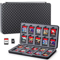 RHOTALL Black Game Card Case for Nintendo Switch/OLED/lite/Switch 2, 20 Game Holder Cartridge Case for Game Cards and 20 SD Cards,Portable Magnetic Closure by RHOTALL