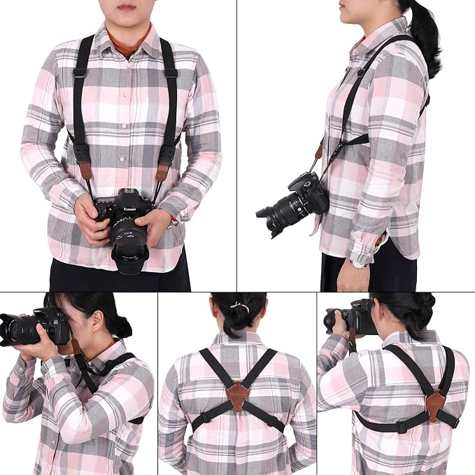 Vigorport Camera Strap, Cross Shoulder Straps, Quick Release Chest Harness | for Binoculars, Rangefinders, Harness Strap Compatible with Canon, Nikon, Sony and DSLR SLR Cameras - Image 5