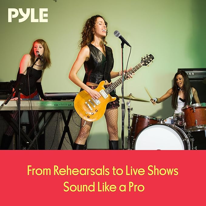 Pyle 3 Piece Professional Dynamic Microphone Kit Cardioid Unidirectional Vocal Handheld MIC with Hard Carry Case & Bag, Holder/Clip & 26ft XLR Audio Cable to 1/4'' Audio Connection (PDMICKT34),Black - Image 7