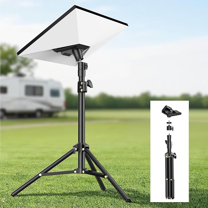 Starlink Mini Tripod Mount with Adapter - Height Adjustable & 360° Tilt, Compatible with Starlink Mini Terminal, Portable Sturdy Stand for RV Camping & Outdoor Use by Unknown
